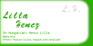 lilla hencz business card